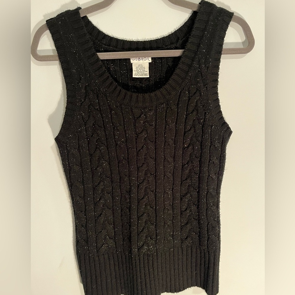 Black sweater vest
